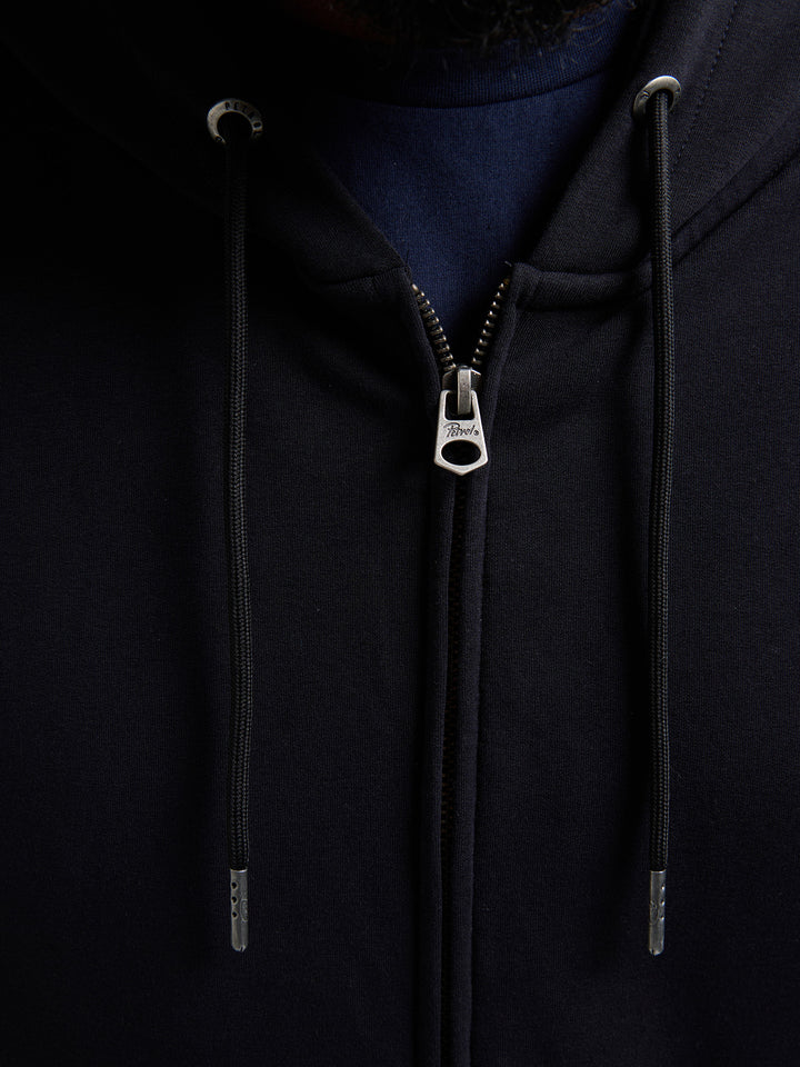 Petrol - Heren Hoodie Vest - M-3050-SWH3370 - 9111 Deep Black