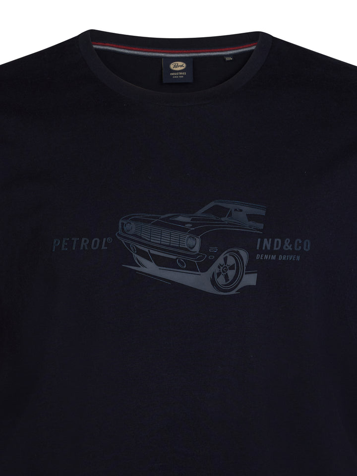 Petrol - Heren Shirt- M-3050-TSR6050 - 9999 Black