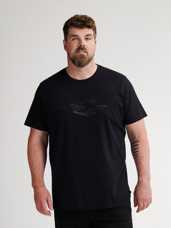 Petrol - Heren Shirt- M-3050-TSR6050 - 9999 Black