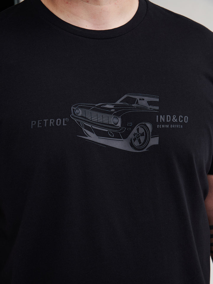 Petrol - Heren Shirt- M-3050-TSR6050 - 9999 Black
