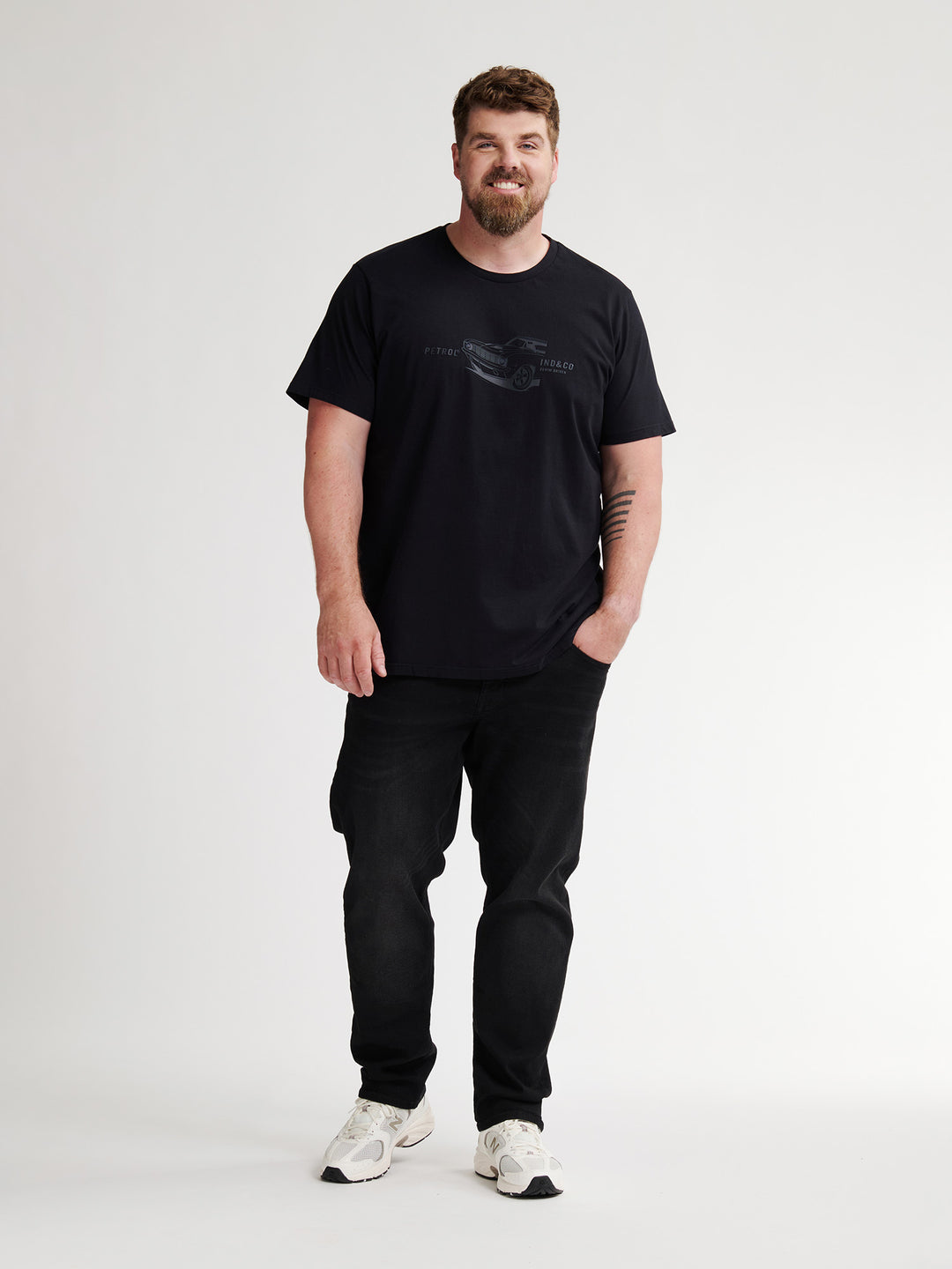 Petrol - Heren Shirt- M-3050-TSR6050 - 9999 Black