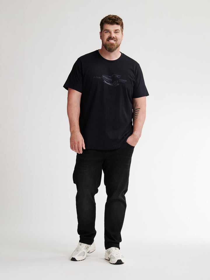 Petrol - Heren Shirt- M-3050-TSR6050 - 9999 Black