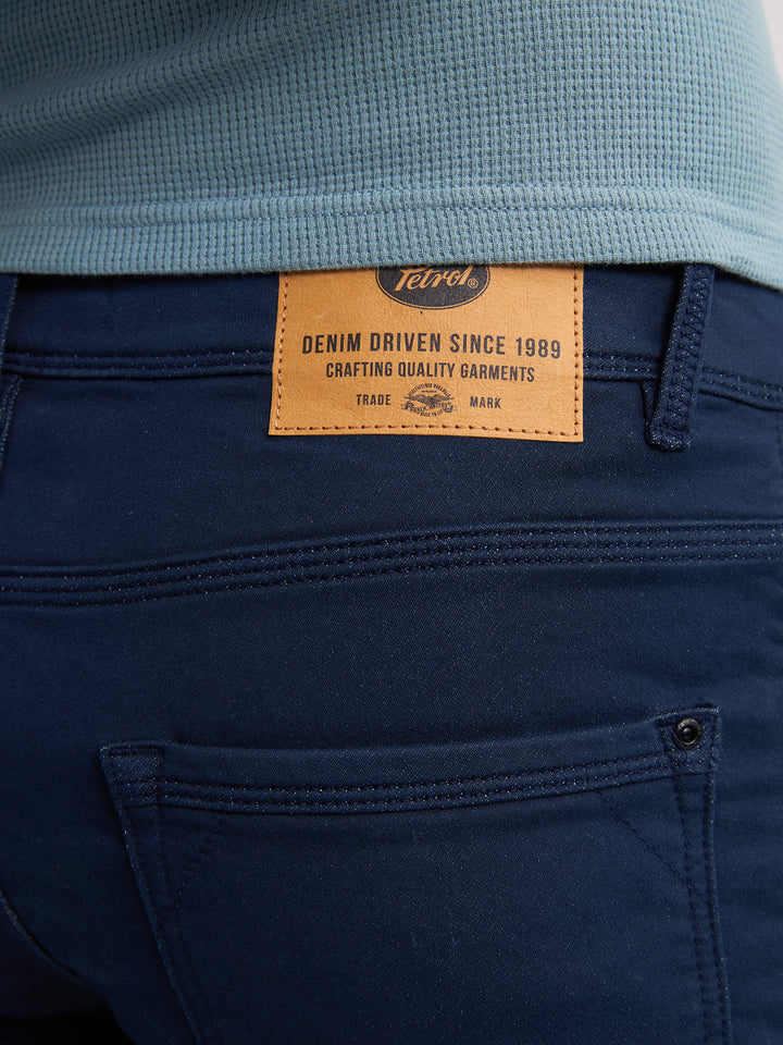 Petrol - Korte spijkerbroek - M-ROS-SHO005 - 5178 Navy Blue