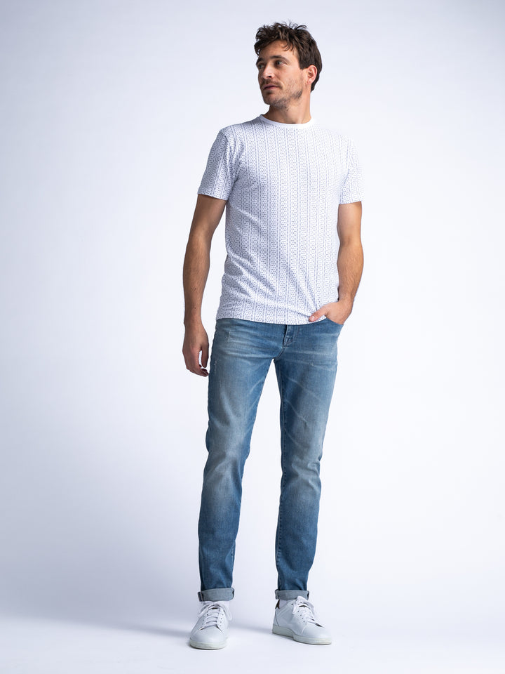 Petrol - Heren T-Shirt - M-1040-TSR644 - 0000 Bright White