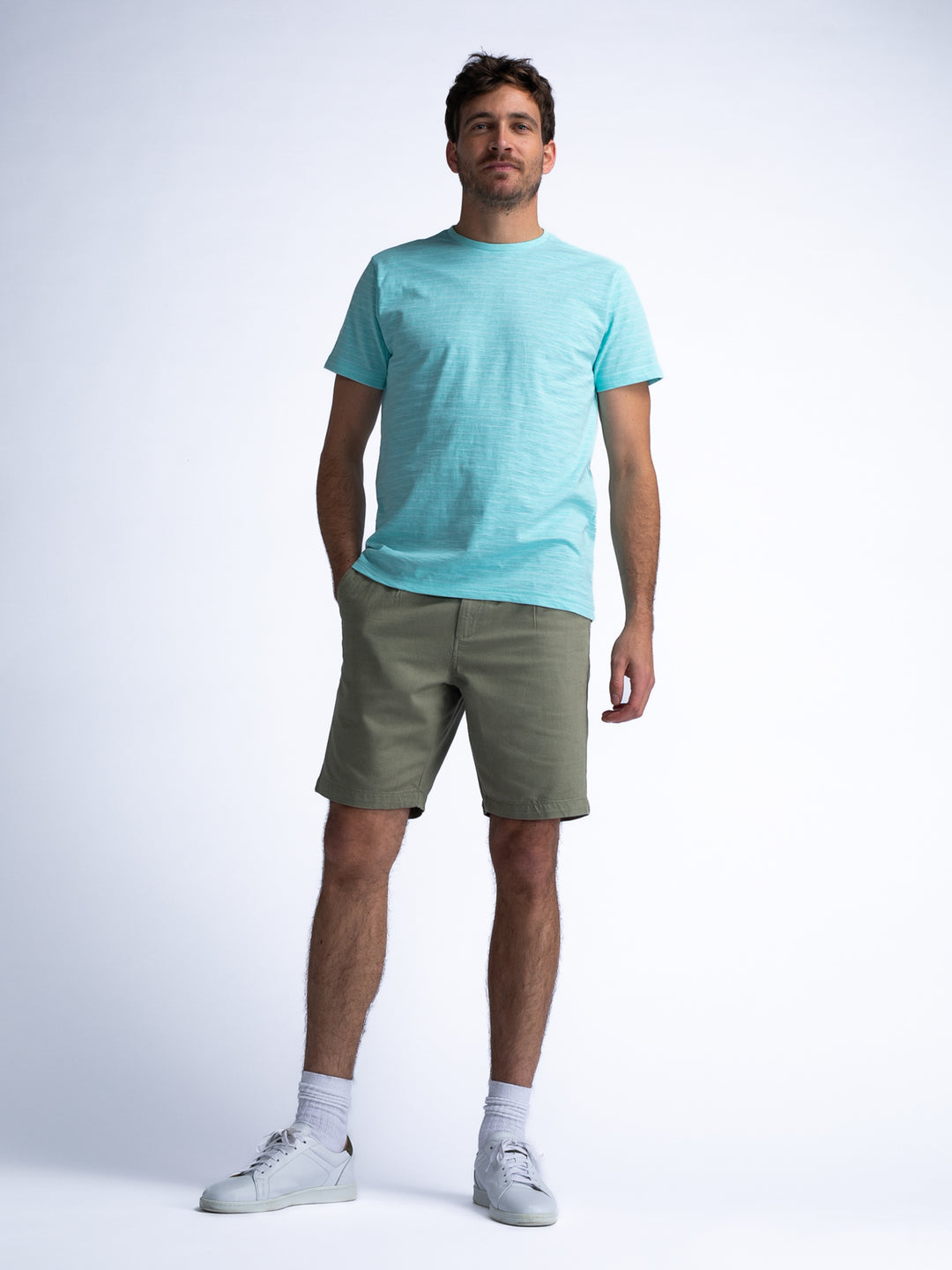 Petrol - Heren T-Shirt - M-1040-TSR646 - 5180 Aqua