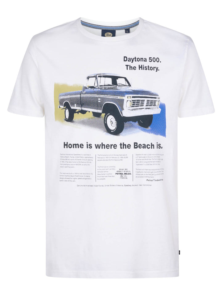 Petrol - Heren Shirt - M-1050-TSR604 - 0000 Bright White