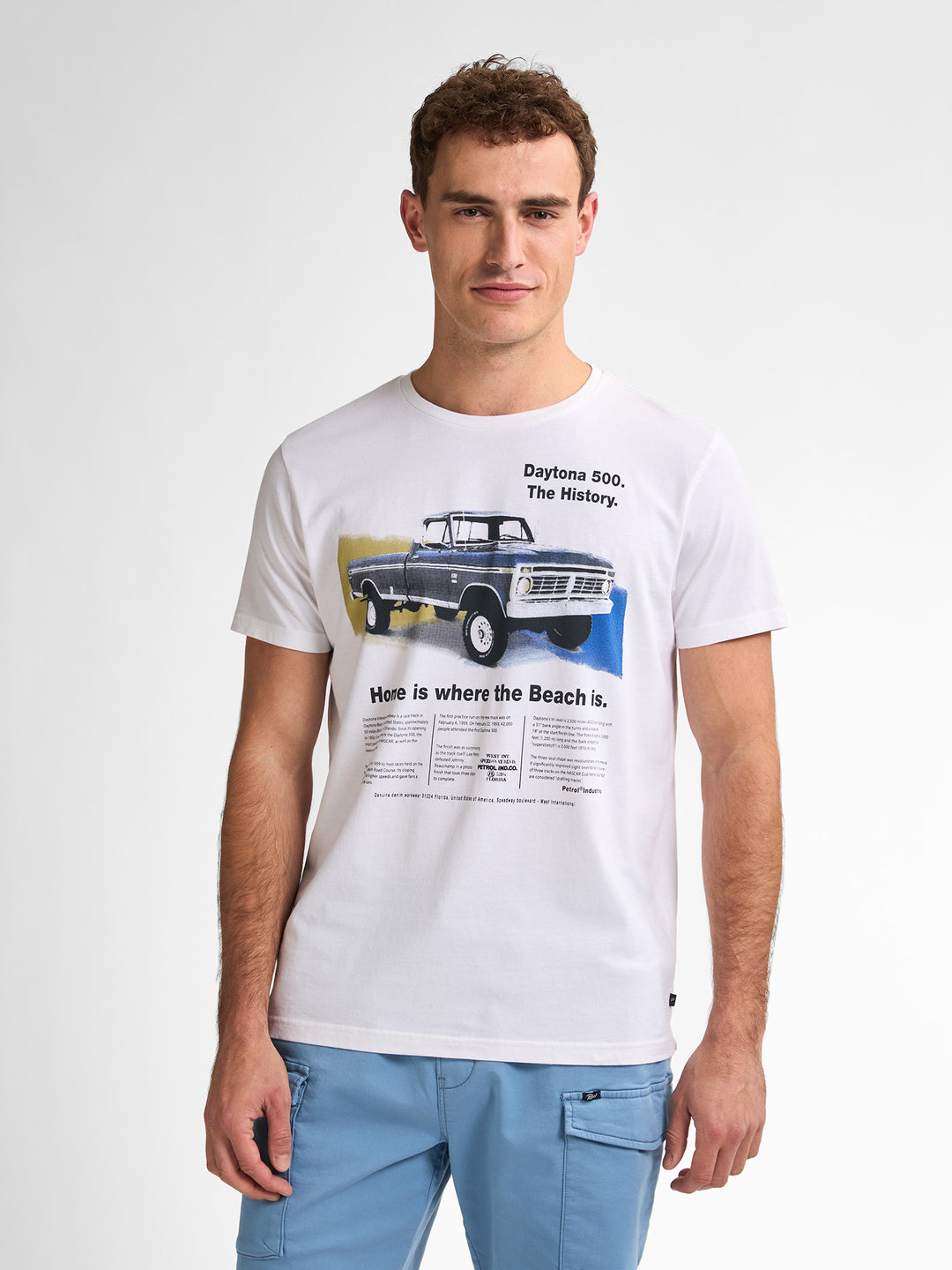 Petrol - Heren Shirt - M-1050-TSR604 - 0000 Bright White