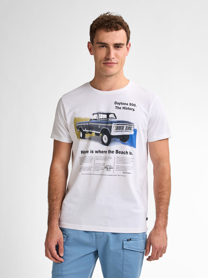 Petrol - Heren Shirt - M-1050-TSR604 - 0000 Bright White