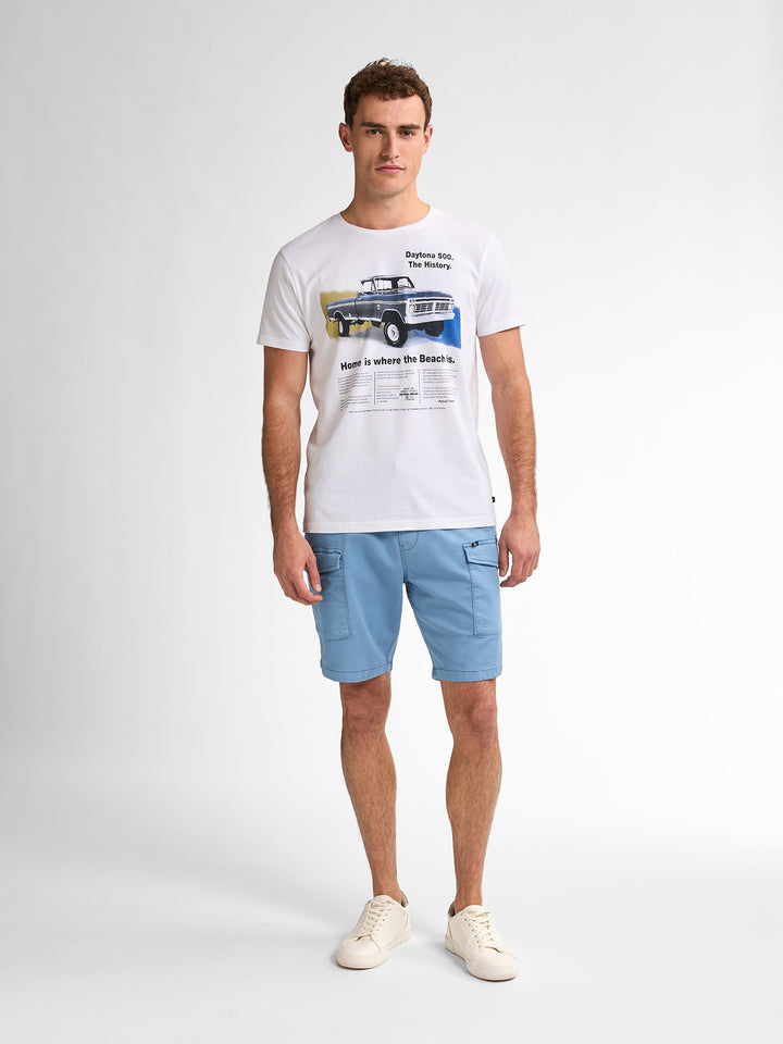 Petrol - Heren Shirt - M-1050-TSR604 - 0000 Bright White