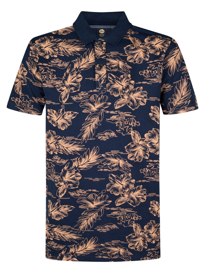 Petrol - Heren Polo - M-1050-POL911 - 5178 Navy Blue