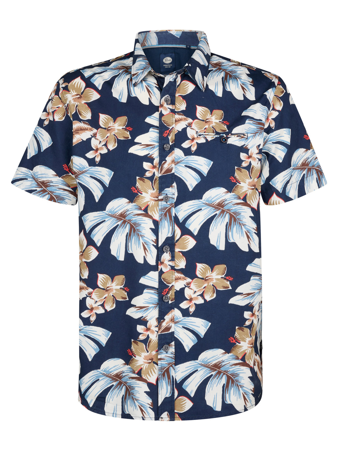 Petrol - Heren Overhemd - M-1050-SIS418 - 5178 Navy Blue