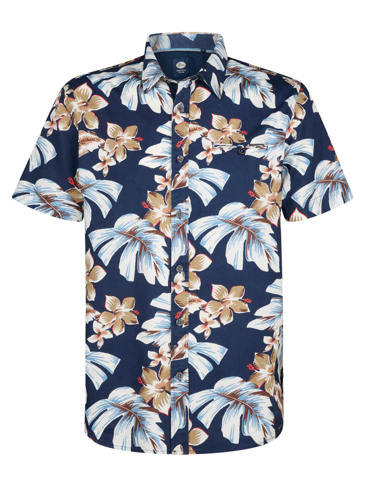 Petrol - Heren Overhemd - M-1050-SIS418 - 5178 Navy Blue