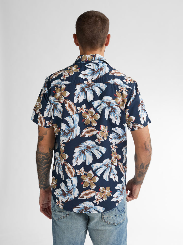 Petrol - Heren Overhemd - M-1050-SIS418 - 5178 Navy Blue