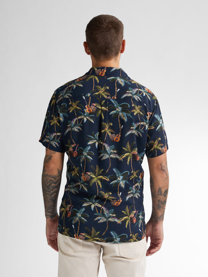 Petrol - Heren Overhemd - M-1050-SIS441 - 5178 Navy Blue