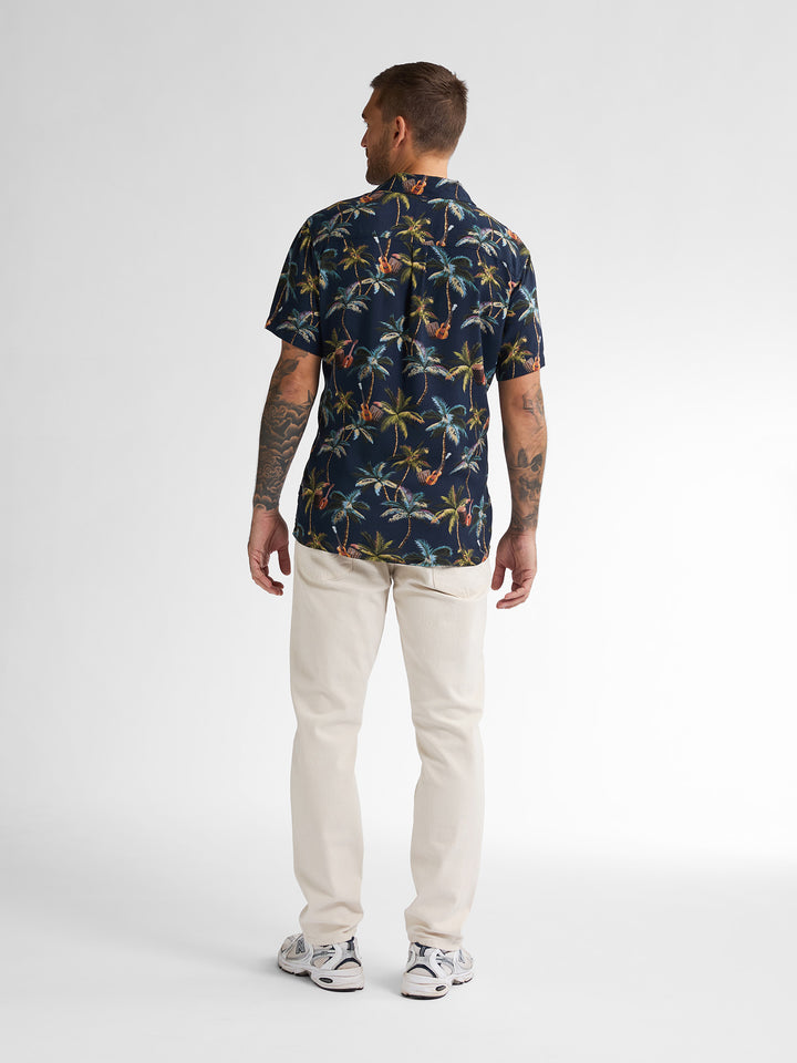 Petrol - Heren Overhemd - M-1050-SIS441 - 5178 Navy Blue