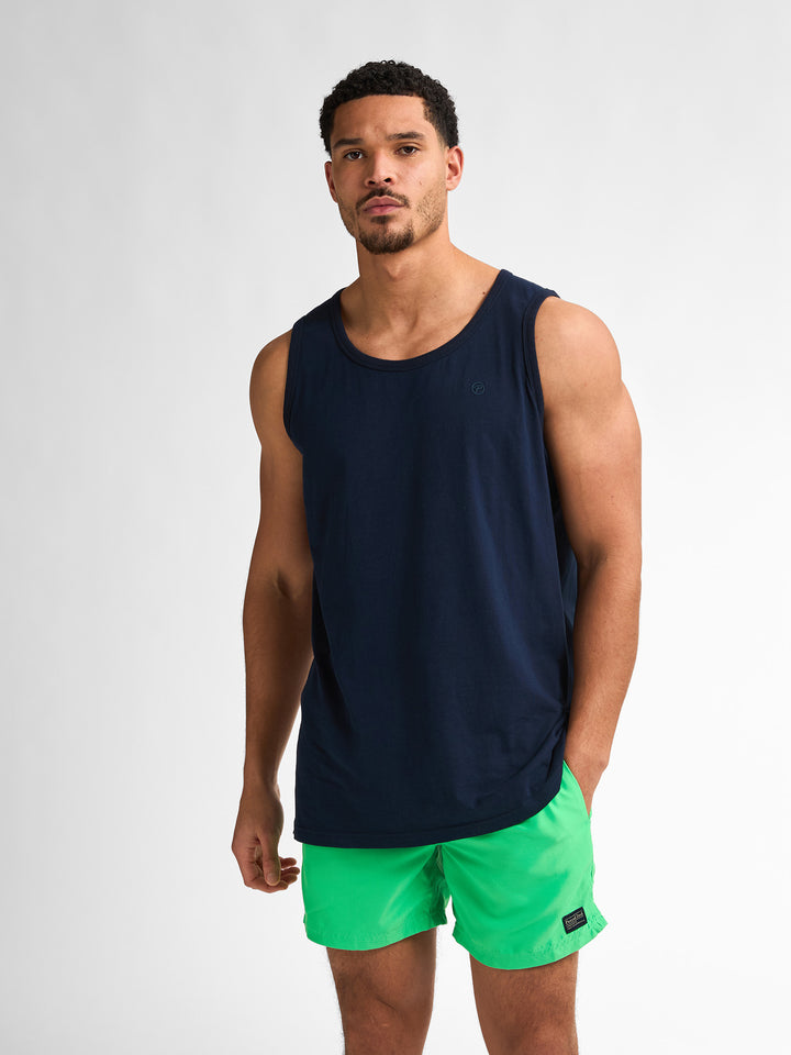 Petrol - Heren Singlet - M-1050-SLR752 - 5178 Navy Blue