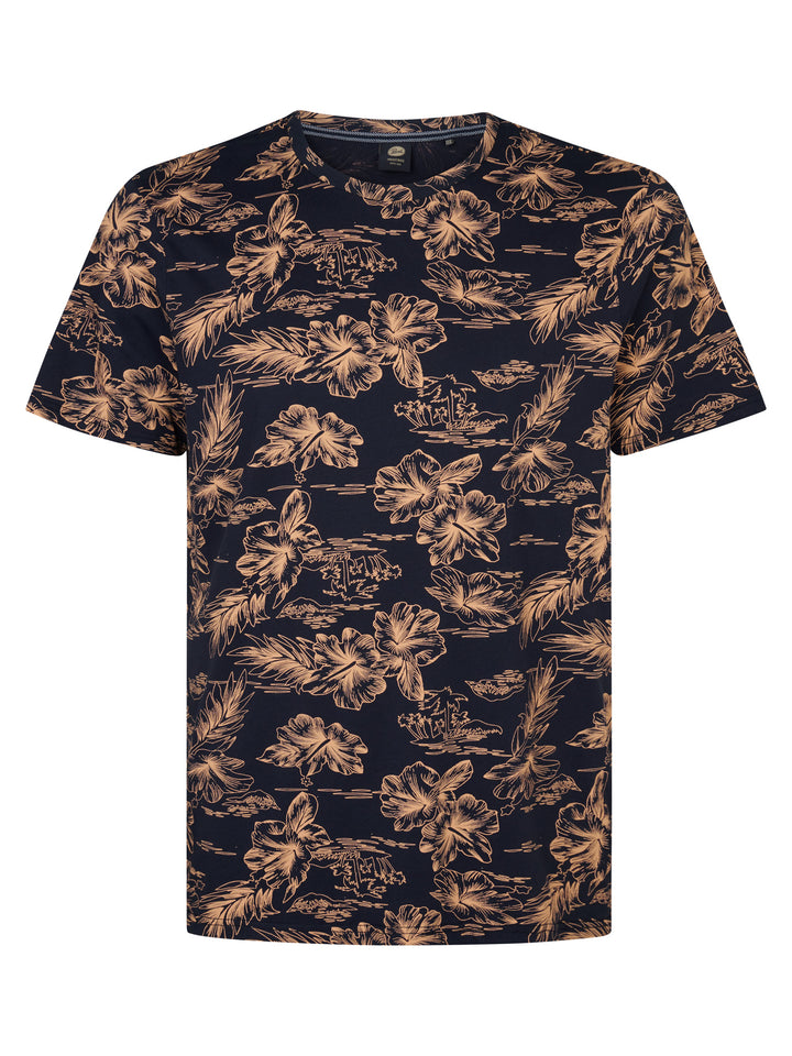 Petrol - Heren Shirt- M-1050-TSR6230 - 5178 Navy Blue