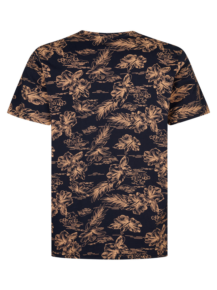 Petrol - Heren Shirt- M-1050-TSR6230 - 5178 Navy Blue