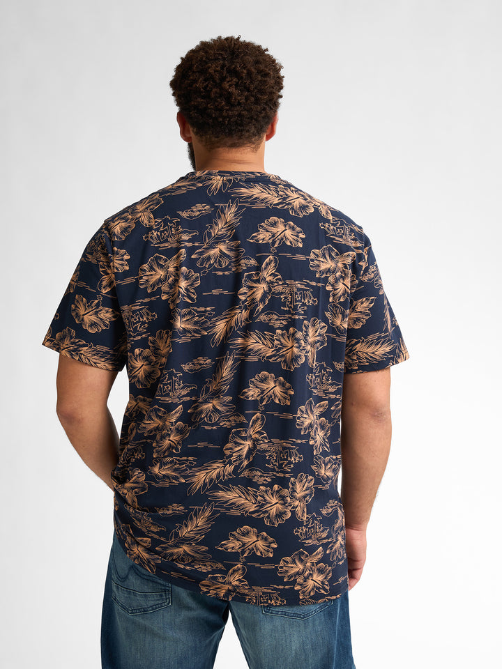 Petrol - Heren Shirt- M-1050-TSR6230 - 5178 Navy Blue