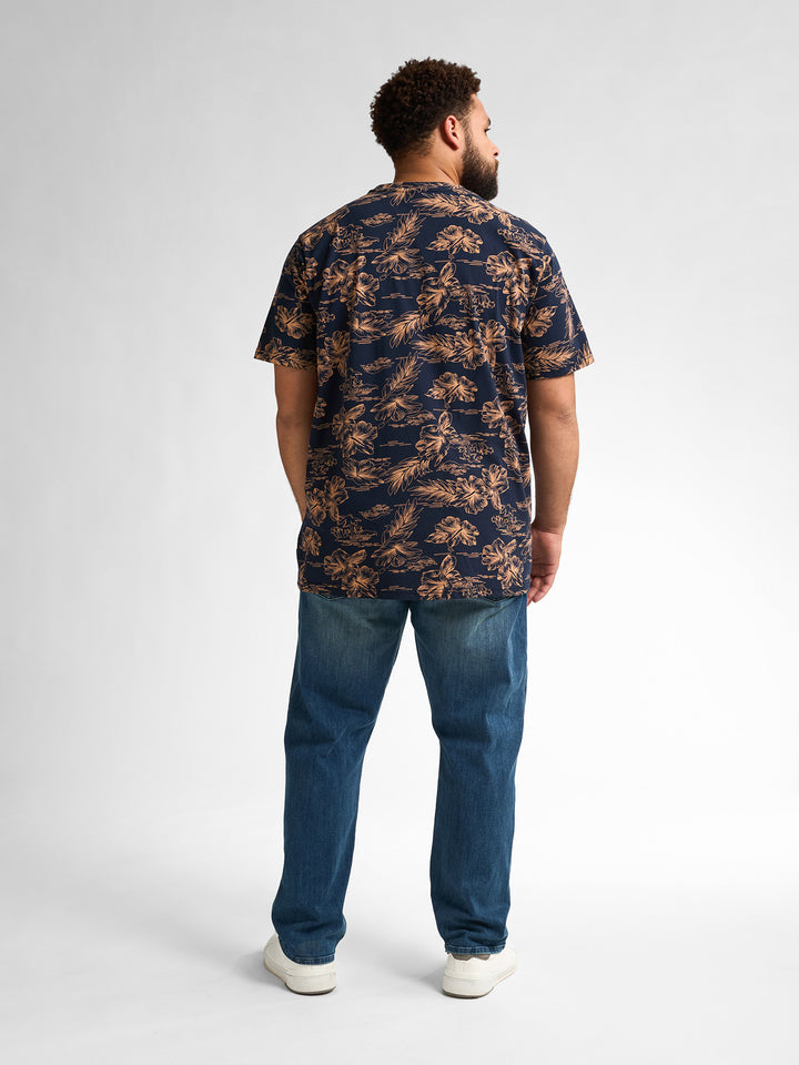 Petrol - Heren Shirt- M-1050-TSR6230 - 5178 Navy Blue