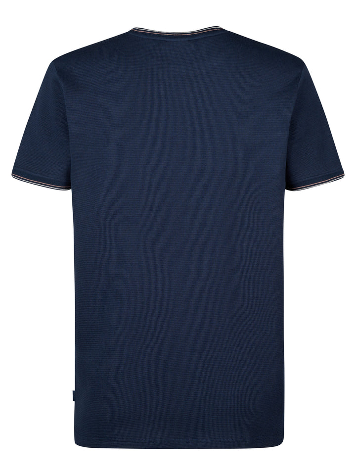 Petrol - Heren Shirt- M-1050-TSR642 - 5178 Navy Blue