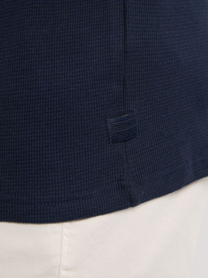 Petrol - Heren Shirt- M-1050-TSR642 - 5178 Navy Blue