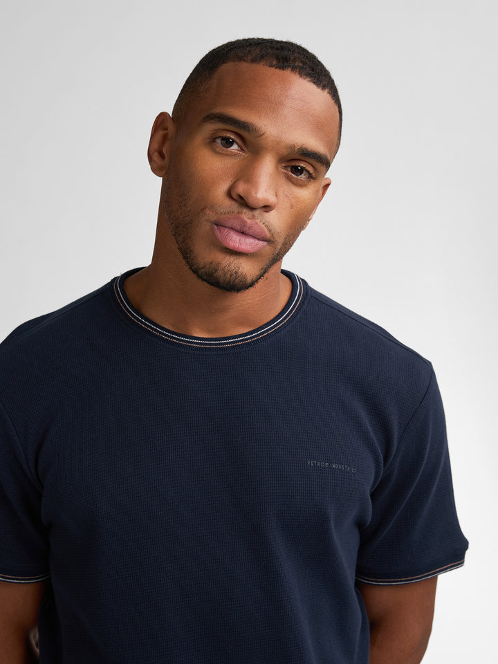 Petrol - Heren Shirt- M-1050-TSR642 - 5178 Navy Blue