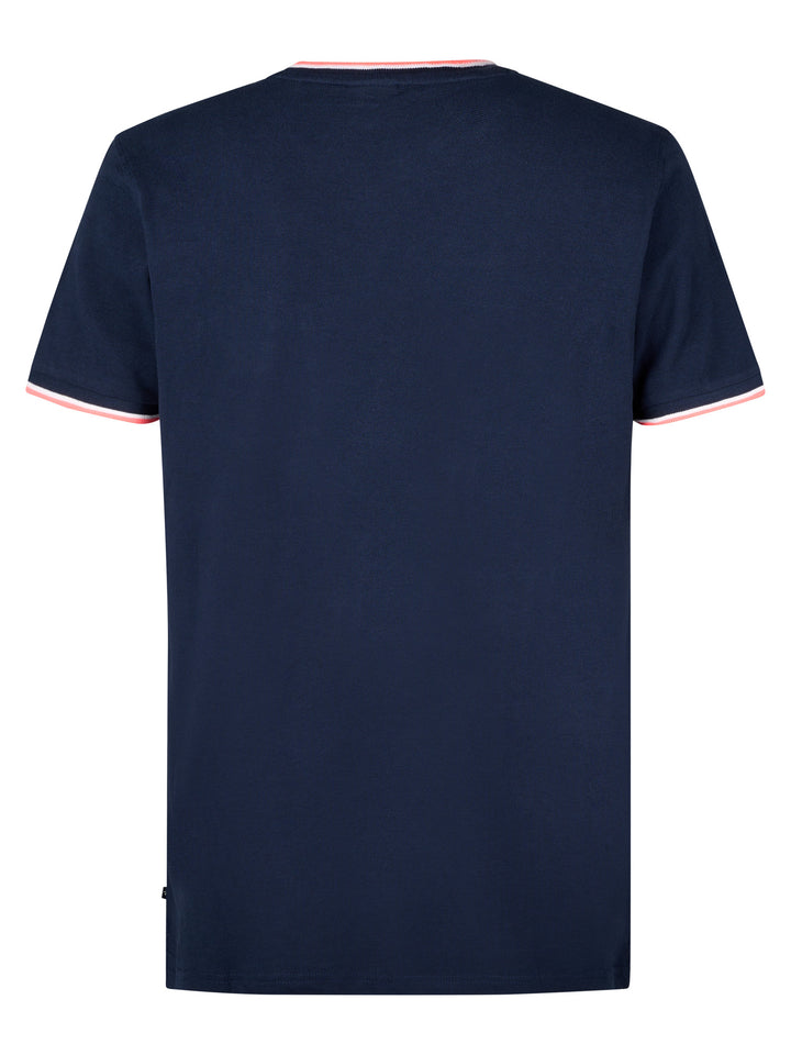 Petrol - Heren Shirt- M-1050-TSR645 - 5178 Navy Blue