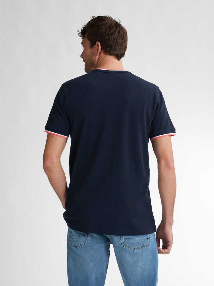 Petrol - Heren Shirt- M-1050-TSR645 - 5178 Navy Blue
