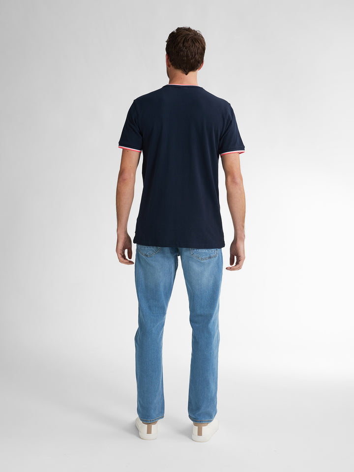 Petrol - Heren Shirt- M-1050-TSR645 - 5178 Navy Blue