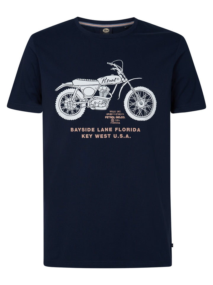 Petrol - Heren Shirt- M-1050-TSR707 - 5178 Navy Blue