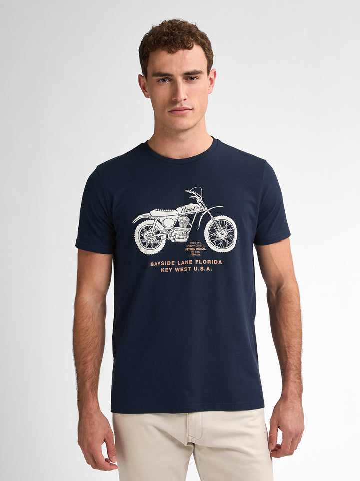 Petrol - Heren Shirt- M-1050-TSR707 - 5178 Navy Blue