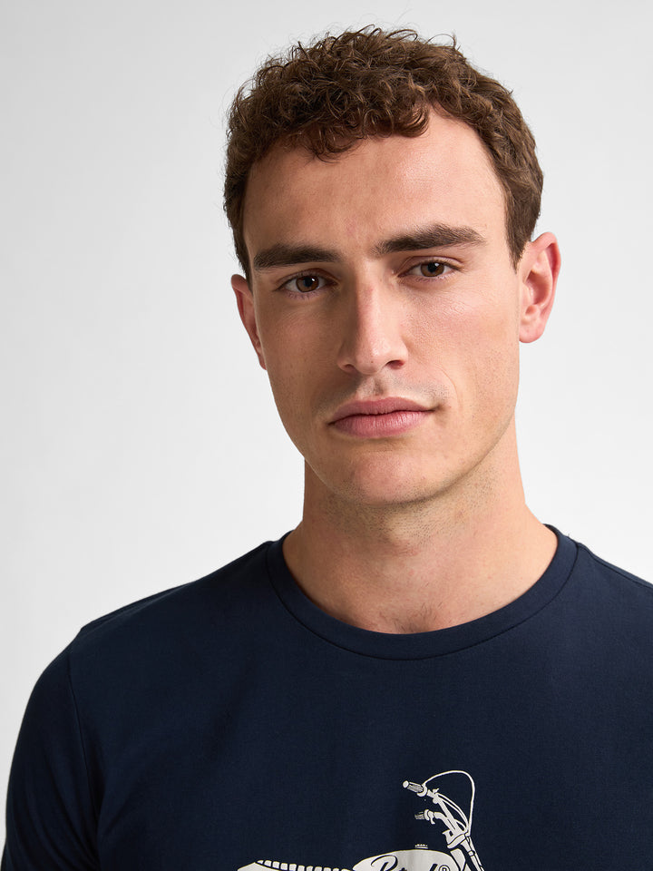 Petrol - Heren Shirt- M-1050-TSR707 - 5178 Navy Blue