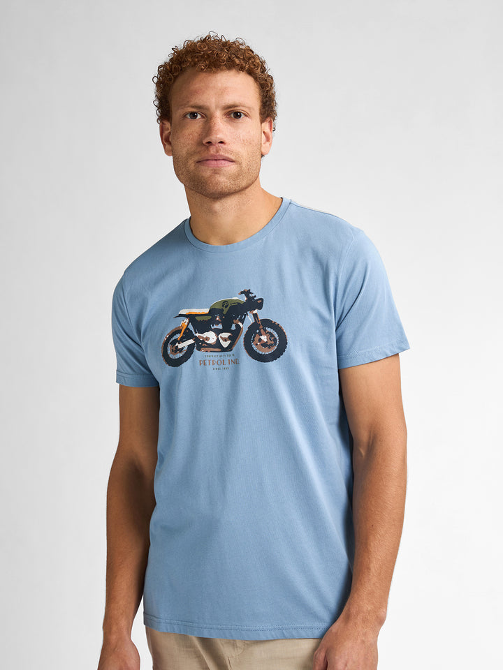 Petrol - Heren Shirt- M-1050-TSR671 - 5187 Pale Blue