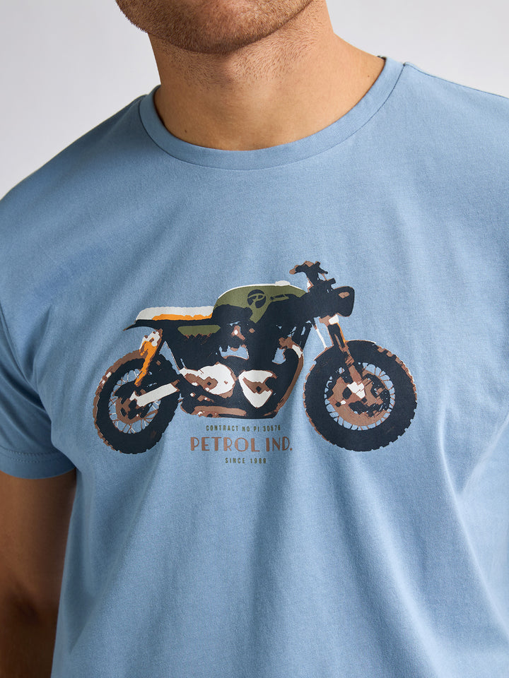 Petrol - Heren Shirt- M-1050-TSR671 - 5187 Pale Blue