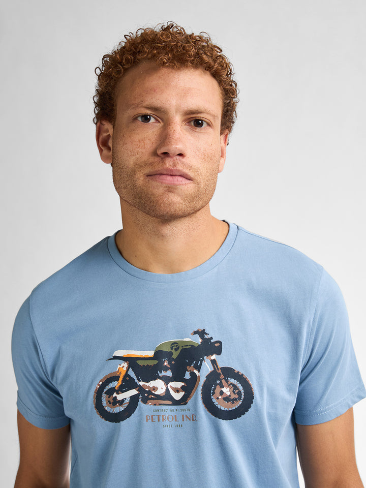 Petrol - Heren Shirt- M-1050-TSR671 - 5187 Pale Blue