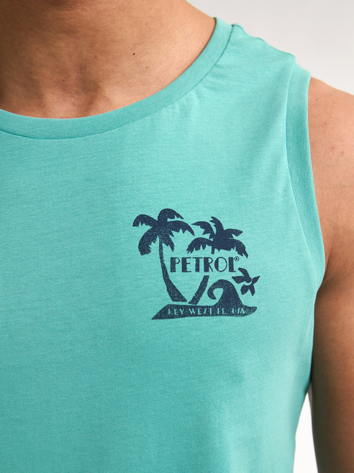 Petrol - Heren Singlet - M-1050-SLR751 - 6169 Aqua Green