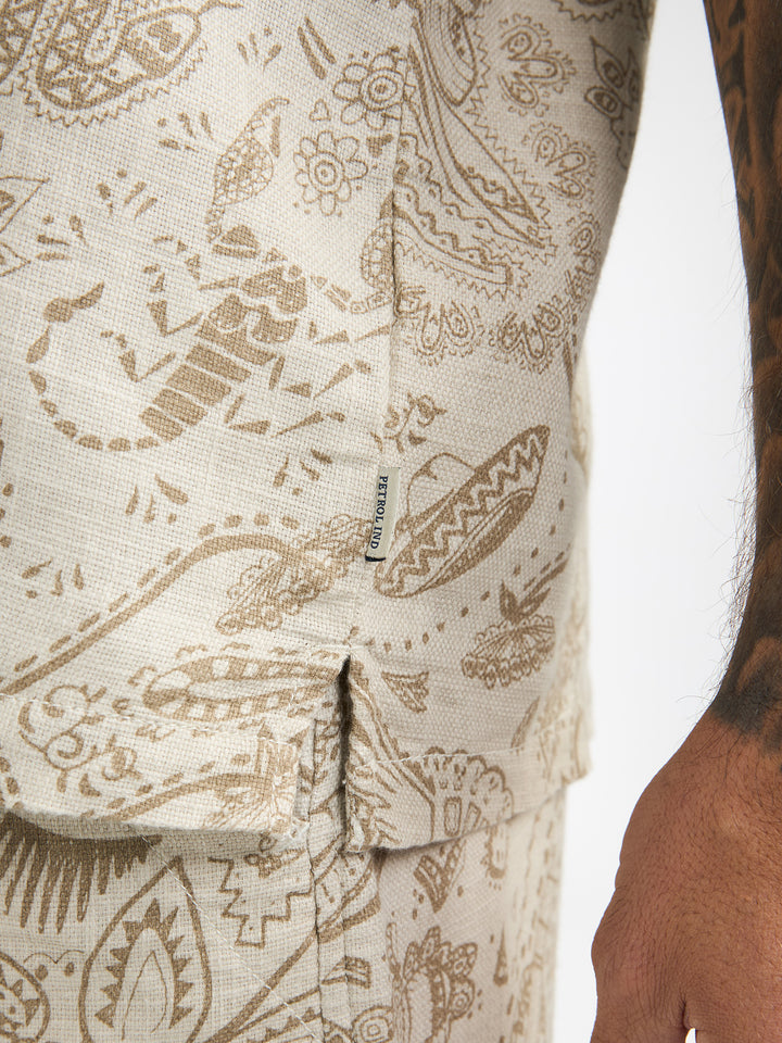 Petrol - Heren Overhemd - M-1060-SIS411 - 0112 Seashell