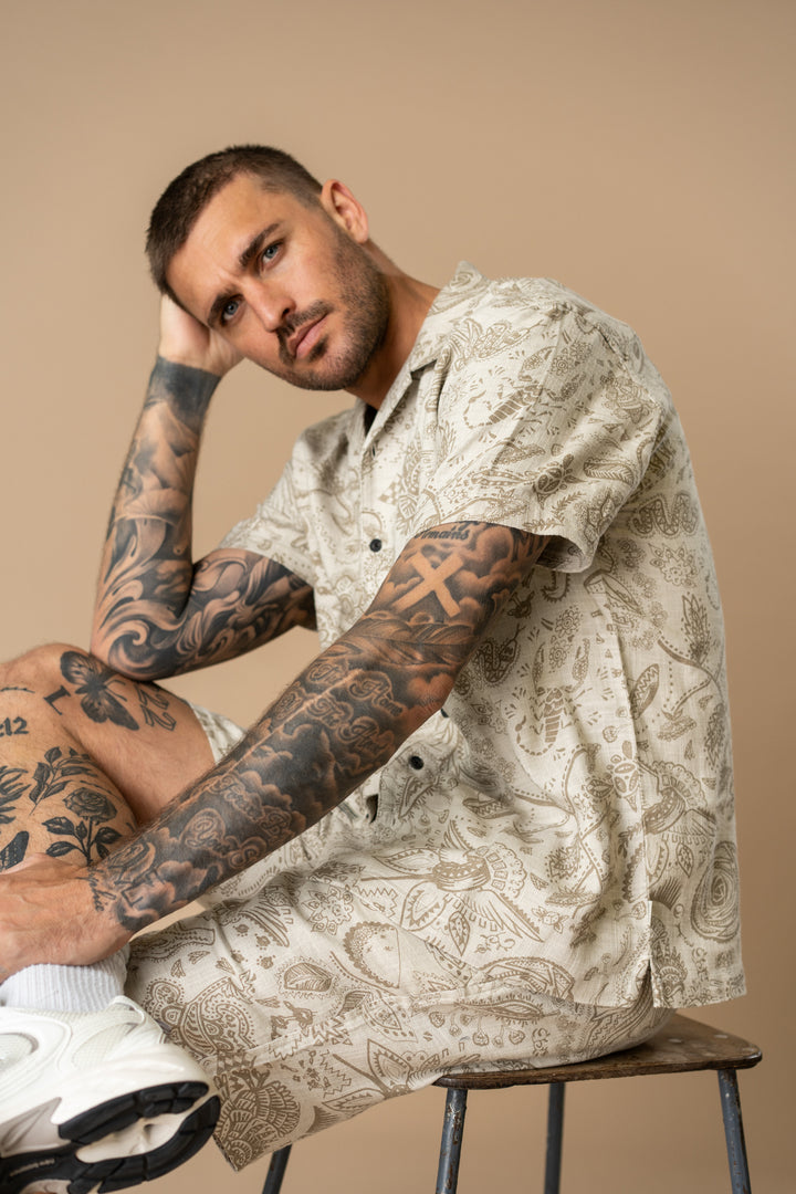 Petrol - Heren Overhemd - M-1060-SIS411 - 0112 Seashell