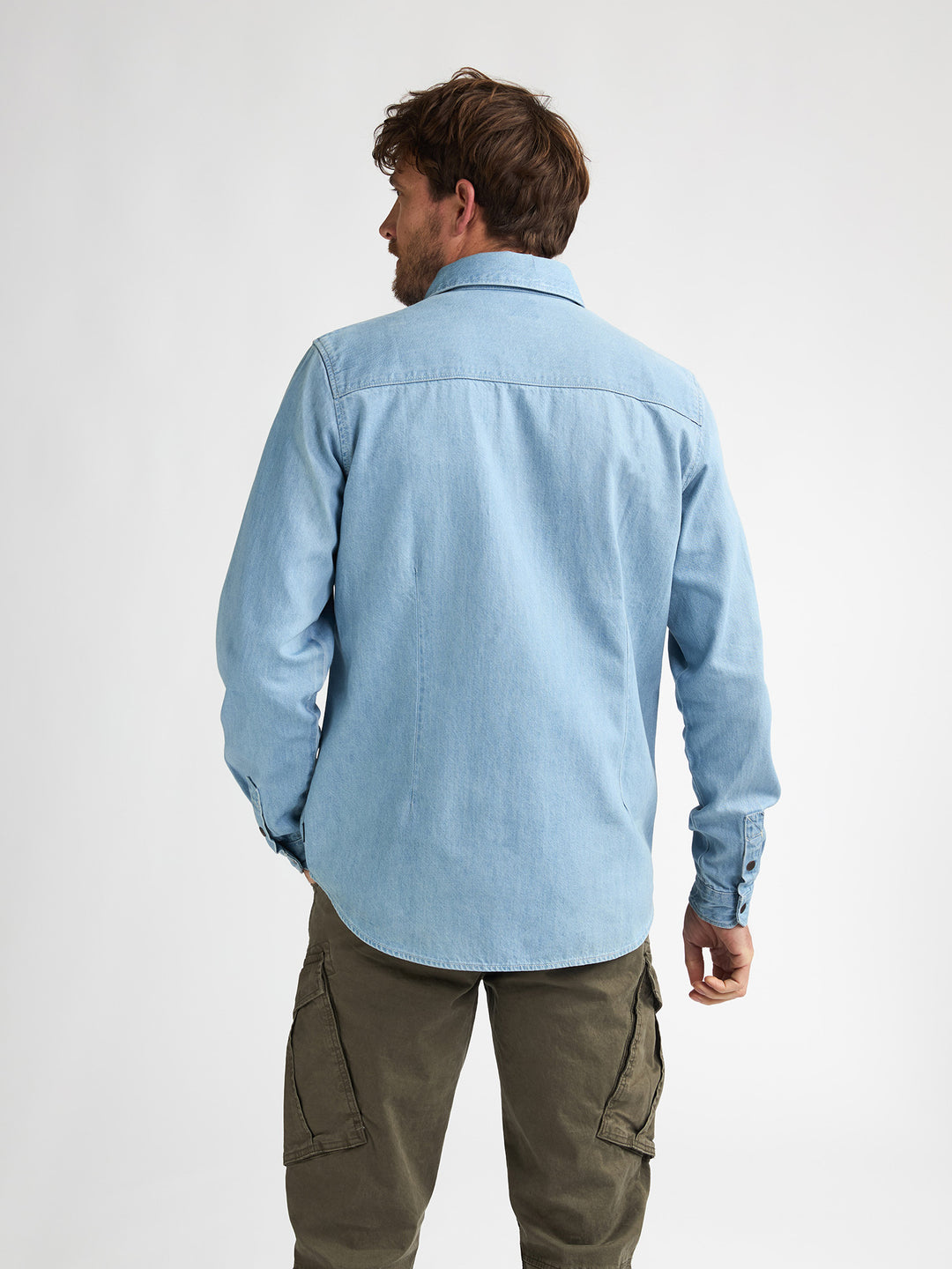 Petrol - Heren Overhemd - M-1060-SIL436 - 5001 Light Indigo