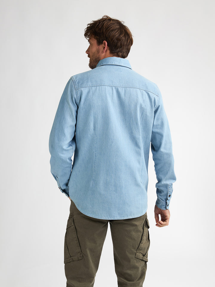 Petrol - Heren Overhemd - M-1060-SIL436 - 5001 Light Indigo