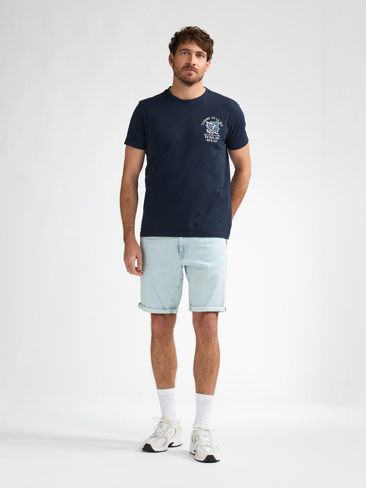 Petrol - Heren Shirt - M-1060-TSR625 - 5178 Navy Blue