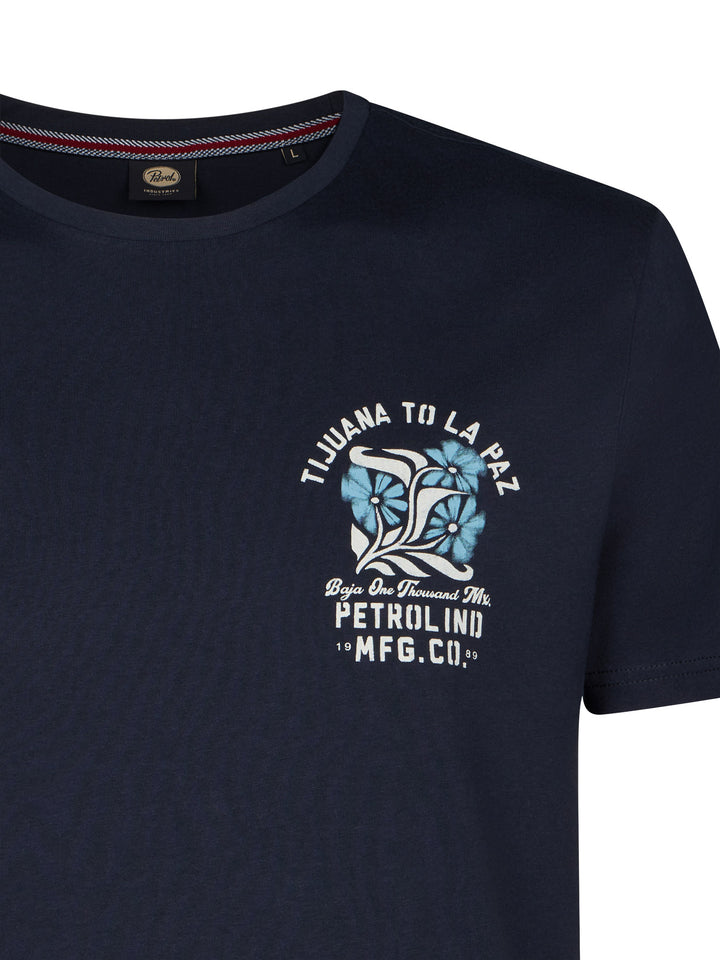 Petrol - Heren Shirt - M-1060-TSR625 - 5178 Navy Blue