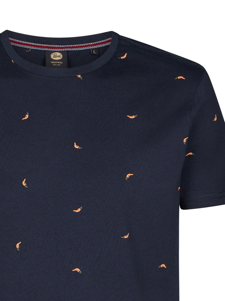 Petrol - Heren Shirt - M-1060-TSR687 - 5178 Navy Blue