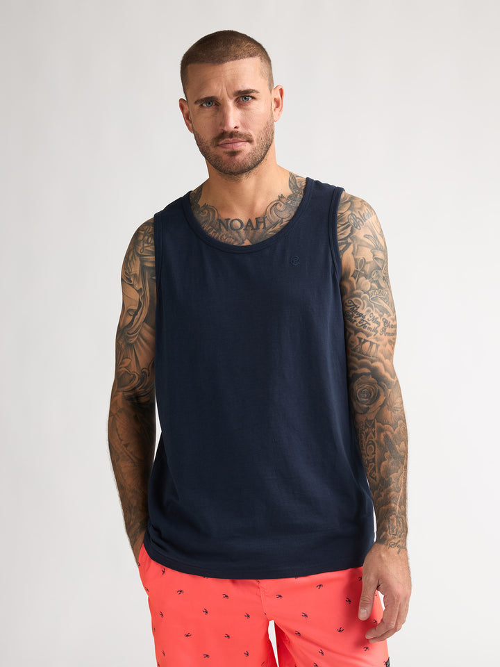 Petrol - Heren Singlet - M-2060-SLR752 - 5178 Navy Blue