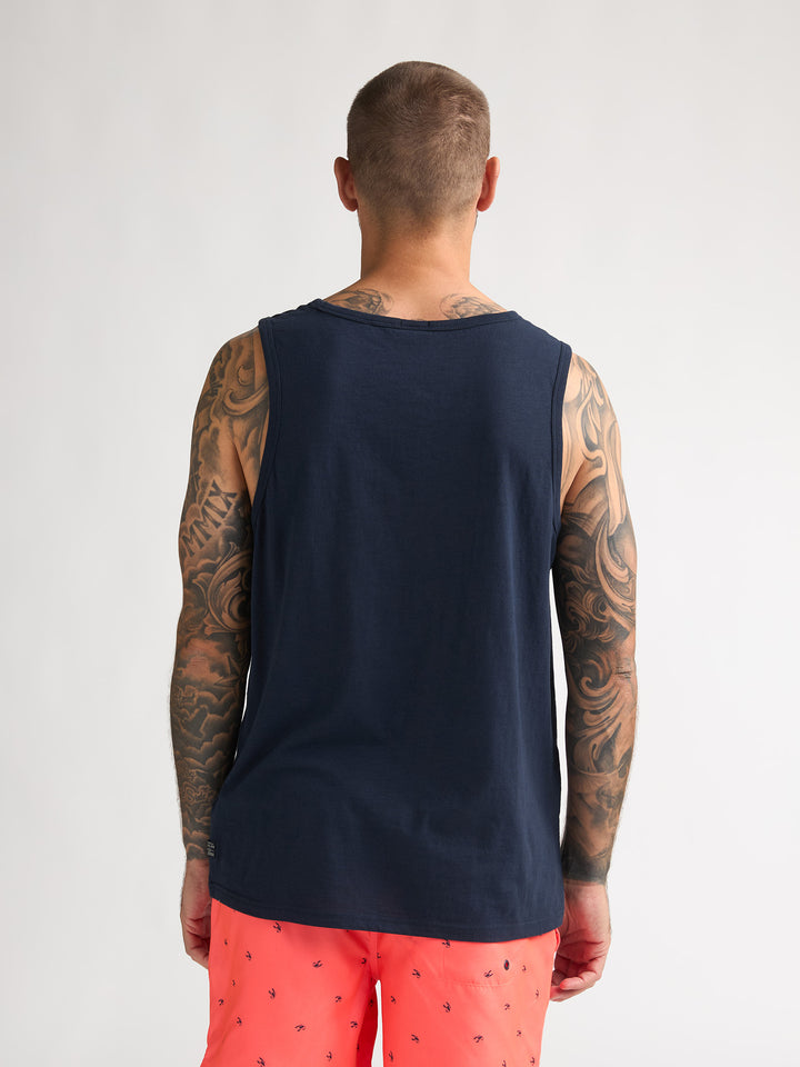 Petrol - Heren Singlet - M-2060-SLR752 - 5178 Navy Blue