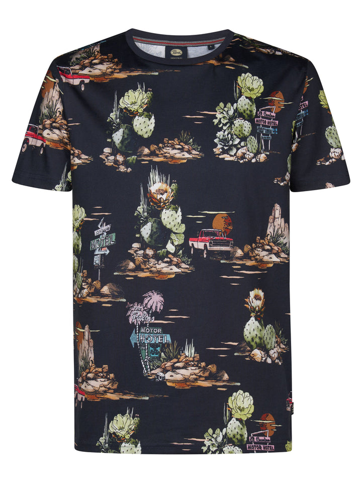 Petrol - Heren Shirt - M-2060-TSR640 - 5178 Navy Blue