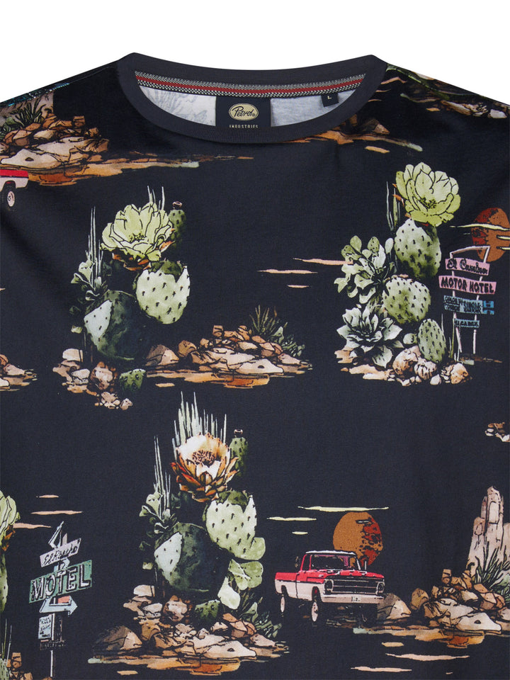 Petrol - Heren Shirt - M-2060-TSR640 - 5178 Navy Blue