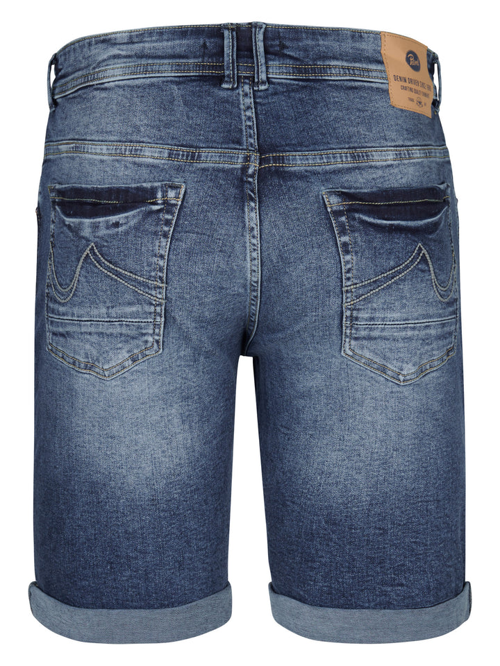 Petrol - Korte spijkerbroek - M-1060-SHO002 - 5857 Natural Faded