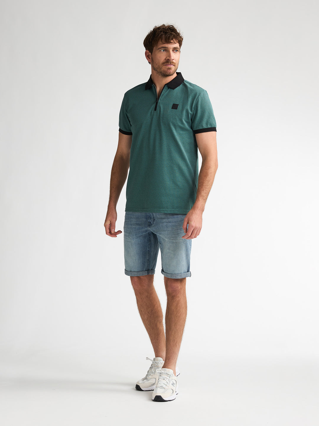 Petrol - Heren Polo - M-1060-POL907 - 6180 Oil Green
